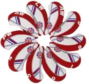 New A Set Of 10pcs Golf Iron Cover Headcover Protect Neoprene Union Jack UK Flag
