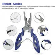 200PCS 5 Size Fishing Split Rings Lures Tackle Set With Pliers Stainless Steel