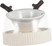 FIXOSHEE Slow Eating Dog Bowl Small Ceramic Pet Feeder Elevated Design for Cats Kittens Travel Friendly Dual Purpose Slow Feeder Bowl for Healthy Eating