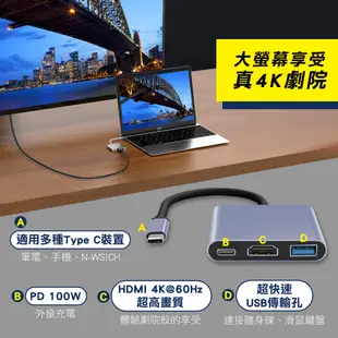 HDMI 4K 60Hz type C 轉 HDMI 線 頭 影音 轉接 線 轉接器 USB 2.0 3.0 獨