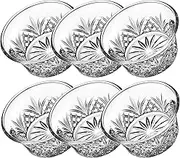 Godinger Bowl Set - Crystal Mini Prep, Dip, Dessert, Bar Snack Dish Bowls - 2oz, Set of 6
