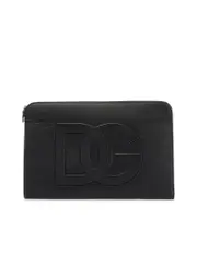 Dolce & Gabbana Large Hammered Leather Pouch