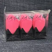 L.A. Girl PRO Sponge Blending Sponge With Stand, Set Of 3 Pink