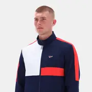 Colour Block Track Jacket Vector Navy