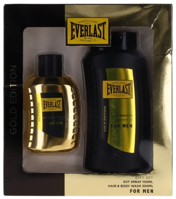 Gold Edition By Everlast For Women Set: EDT+Hair&Body Wash (3.4+10.1)oz SW New