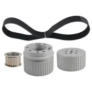 Billet Aluminum Gilmer Belt Drive Pulley Kit For Small Block Chevy SBC 283 LWP