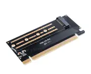 PSM2-X16 M.2 NVMe Turn PCI-E 3.0 X16 Expansion Card Compatible Windows / Mac / Linux SSD Specifications 2230/2242/2260/2280 - Black