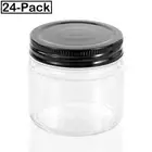 24 x 200ml Glass Jar Airtight Metal Lid Canister Bottle Storage Spices Container