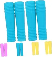 Baluue 3sets Cuticle Scissor Handle Sleeves Nail Art Scissors Handle Protection Covers 6pairs*3 Random Color
