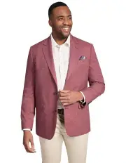 [Johnny Bigg] Blake Textured Stretch Blazer in Raspberry
