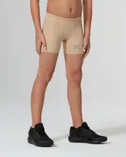 Core Boys 1/2 Compression Shorts, 2XU, XL, Beige/Beige