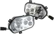 Moose LED Headlights-Chrome for 2013 Polaris Ranger RZR XP 900 HO Jagged X