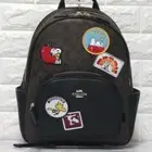 Coach Peanuts Snoopy Backpack Brown Patch C4115 Outlet Limited Edition Japan