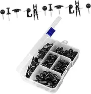 SEWACC 140Pcs Push Pins Set Styles Decorative Thumbtacks for Cork Board Office and Home Quick Attachment Clips for Photos Memos and Notes with Storage Box
