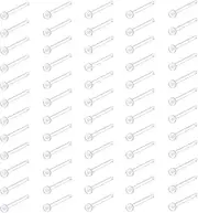 [Kakonia] 120Pcs 20G Clear Nose Rings for Work Bioflex Nose Retainer Acrylic Nose Studs 2mm Flat Top Nose Piercing with Box Bond/L Shape Nose Studs