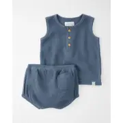 NWT Little Planet by Carter's Organic Baby 2pc Waffle Knit Coordinate Set - 9M