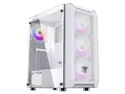 Fantech Aero CG80 Tempered Glass Mid-Tower Case - White CASEFTCG80WH