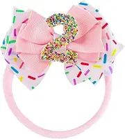 Pink Bow Birthday Hat, Elastics Baby Girl Bow Birthday Hair Bows Baby Bow Headbands Baby Hair Bows Hair Accessories Birthday Pink Bow Party Decorations for Baby Girl (2)