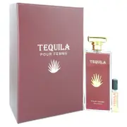 Tequila Pour Femme Red by Tequila Perfumes Eau De Parfum Spray + Free .17 oz Mini EDP Spray 3.3 oz for Women