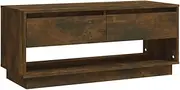 vidaXL TV Cabinet Indoor Living Room Bedroom Entertainment Centre Stereo Storage HiFi Cabinet TV Stand Unit Home Furniture Smoked Oak Engineered Wood
