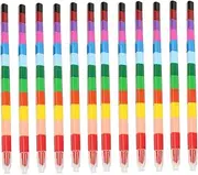Hohopeti 16pcs 12 Color Boys and Girls' Creative Crayons Block Small Size for Little Hands Great for Home School Birthday Holiday Art