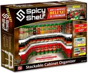 Spicy Shelf Deluxe Spice Racks Stackable Cabinet Organizer - As Seen On TV - New