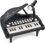 24 Keys Keyboard Kids Toy Piano with Microphone - Black by Baoli