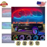 Waterproof LED Wheel Lights with Bluetooth Remote - Customizable Colors