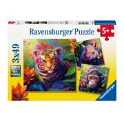 Jungle Babies Puzzle, 3x49pc