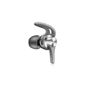 EQ1 Wired Metal Half In-ear HiFi Earphone with Microphone Line Control SILVER COLOR