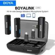 BOYA BOYALINK 328ft Wireless Lavalier Lapel Microphone Video Recording TX+TX+RX