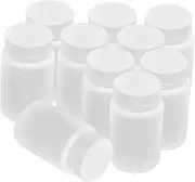 20Pcs Hdpe Storage Bottles with Screw Cap Durable Sealing Containers for Tablet Pills and Lab Reagents Secure Sample Liquid Storage Vials White