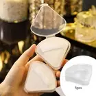 Triangle Puff Box Case Anti Pollution Powder Puff Container 5Pcs/Pack Makeup