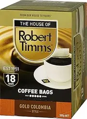 The House of Robert Timms Gold Colombia Coffee Bags (18 Piece Pack)