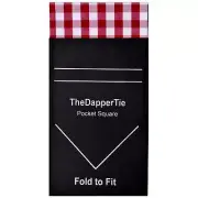 TheDapperTie - Men's Cotton Gingham Checks Flat Pre Folded Pocket Square on Card
