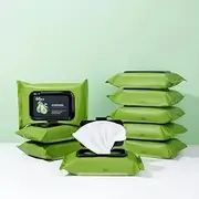 RIVOM AVOCADO CLEANING WIPES Avocado Moisturizing Deep Cleasing Wipes Hydrating, Refreshing, Soothing (60 wipes in 1pouch)
