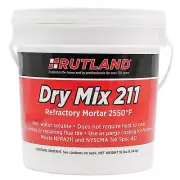 Rutland Dry Mix 211 Refractory Mortar, Masonry & Fire Brick Cement, No Heat C...