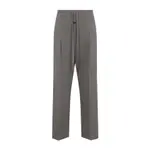 [Fear Of God] Fear Of God-Willow Grey Lyocell Drawstring Straight Pants-Uomo S STAND