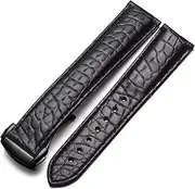 [BANDKIT] Crocodile Leather Watch Strap Men And Women Style For Omega Seahorse Deville 18mm 19mm 20mm Original Watch Band