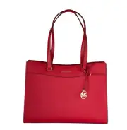 MICHAEL KORS JET SET TRAVEL LARGE MULTIFUNCTION LAPTOP TOTE SHOULDER BAG RED