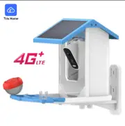 Live Stream 4G Solar Bird Feeder 4MP HD Camera AI Recognition Birds with PIR
