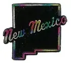 New Mexico Black Fridge Magnet