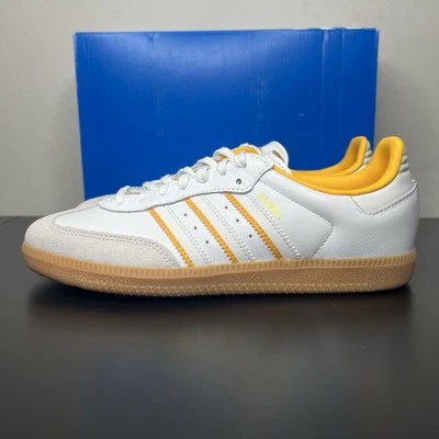 Size 6 - adidas Samba OG Two Tone Stripes - Crew Yellow