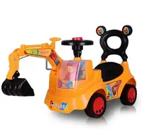 在飛比找樂天市場購物網優惠-兒童玩具挖掘機可坐可騎寶寶大號挖機四輪工程學步車小男孩挖土機