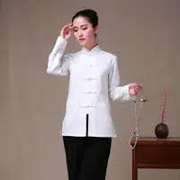 在飛比找momo購物網優惠-【巴黎精品】唐裝漢服上衣(民族風休閒中式長袖女上衣7色a1b