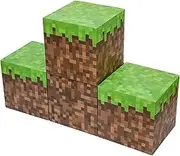 Ocnova Large Party Boxes for Video Game Birthday Decorations, Pixel Game Party Supplies, Gaming Pixelated Cubes (Set of 4)