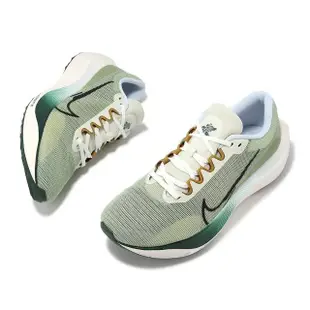 【NIKE 耐吉】慢跑鞋 Zoom Fly 5 男鞋 綠 白 回彈 輕量 透氣 路跑 馬拉松 運動鞋(FV3632-301)