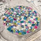 Mix Agate Stone Coffee Table Top, Agate Stone Center Table Top, Modern Furniture