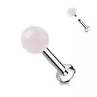 Piercing Labret Ear Stone Quartz Pink