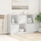 vidaXL Sideboard White 110.5x35x80 cm Solid Wood Pine BMG